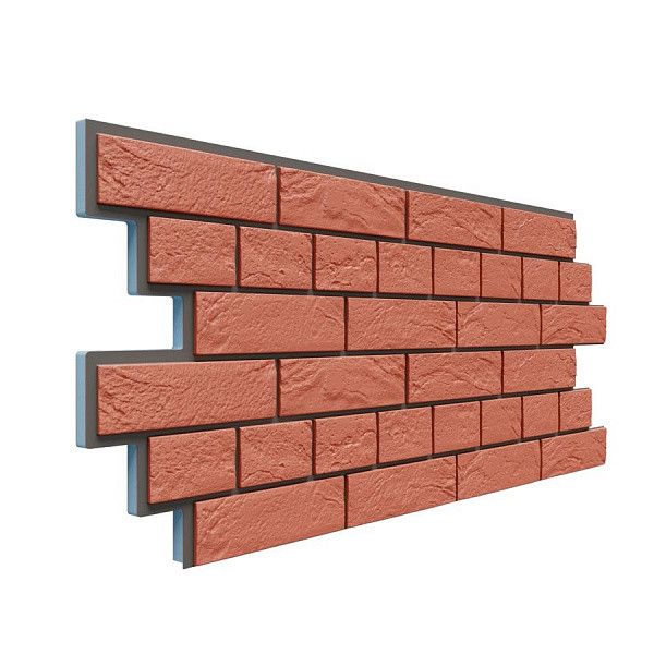 Фасадная термопанель Доломит Венецианский кирпич 20мм, Красный купить в Сочи