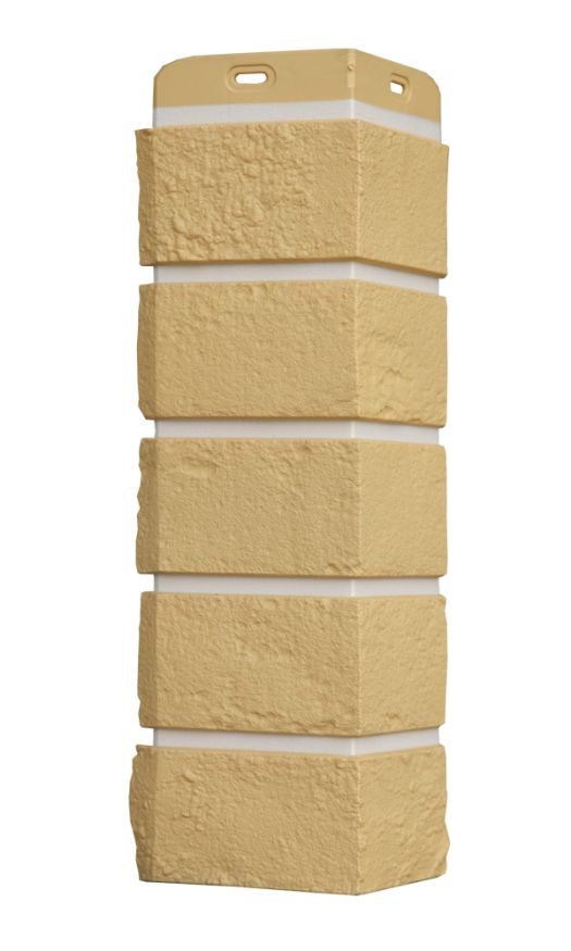 Угол наружный Grand Line, Состаренный кирпич Design Plus, Ваниль (Белый шов) купить в Сочи