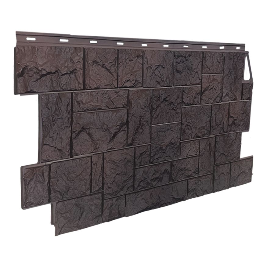 Фасадная панель FineBer Дикий камень, Коричневый купить в Сочи