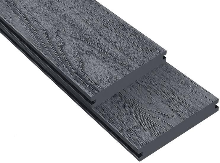 Террасная доска ДПК Outdoor 3D полная NEVADA/CALIFORNIA черного цвета. купить в Сочи