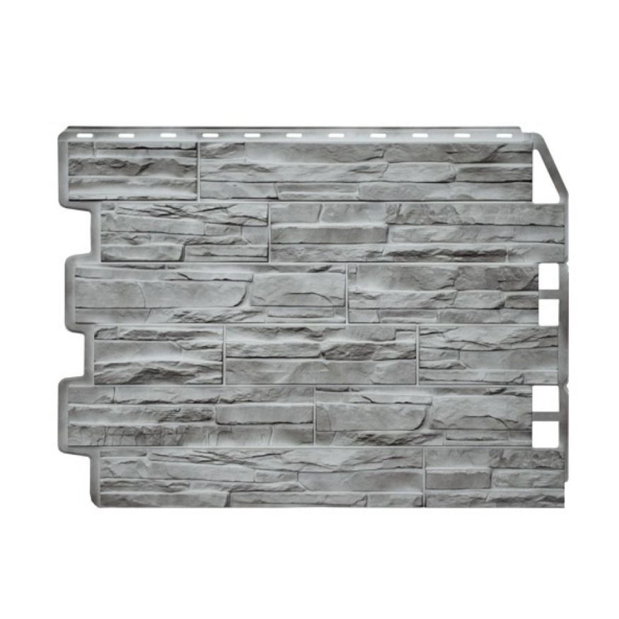 Фасадная панель Fineber, Скол 3D, Светло-серый цвет купить в Сочи