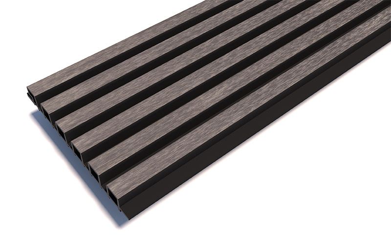 Реечные панели Woodwex, Lines Ultra, Smoke gray купить в Сочи