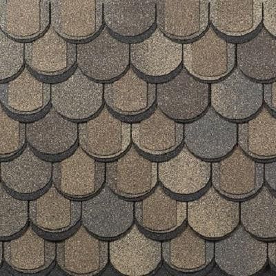 Трехслойная ламинированная черепица Shinglas, Атлантика, цвет Мадейра купить в Сочи