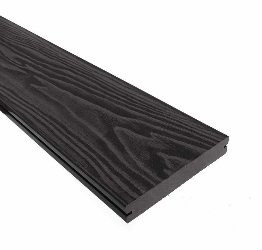 Террасная доска ДПК Terrapol Смарт 3D (полнотелая с пазом) Черное дерево купить в Сочи