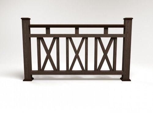 Ограждение из ДПК FG3 цвета венге купить в Сочи