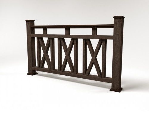 Ограждение из ДПК FG3 цвета венге купить в Сочи