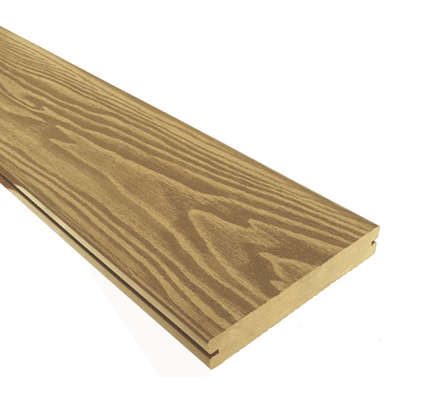 Террасная доска ДПК Terrapol Смарт 3D (полнотелая с пазом) Дуб Севилья купить в Сочи