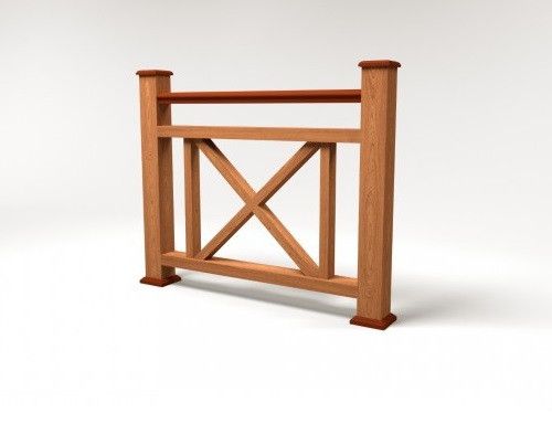 Ограждение из ДПК FG2 терракотового цвета купить в Сочи