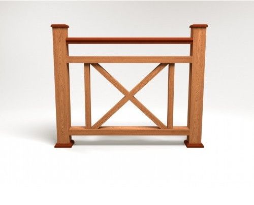 Ограждение из ДПК FG2 терракотового цвета купить в Сочи