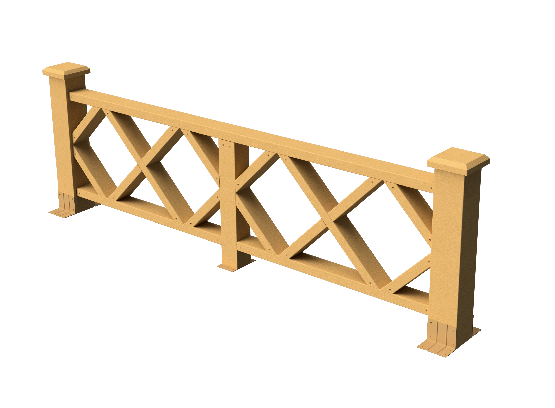 Декоративное ограждение из ДПК GRINDERDECO Миллениум песчаник купить в Сочи