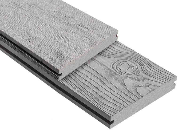 Террасная доска ДПК Outdoor 3D полнотелая STORM/OCEAN GREY, серый микс. купить в Сочи