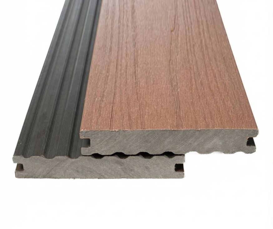 Террасная доска Экодекинг Скай коэкструзия полнотелая, Тик купить в Сочи