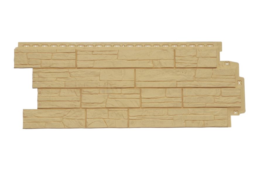 Фасадная панель Grand Line, Сланец Classic, Песочный купить в Сочи