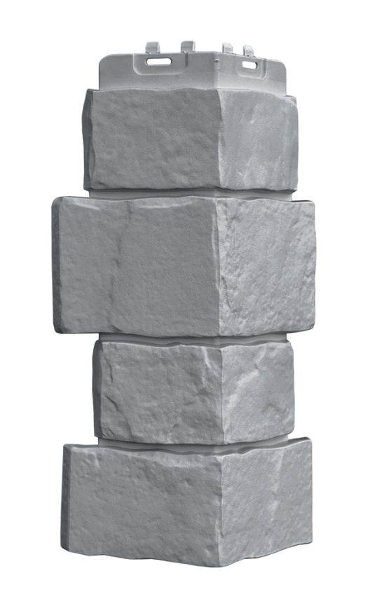 Угол наружный Grand Line, Крупный камень Classic, Серый купить в Сочи