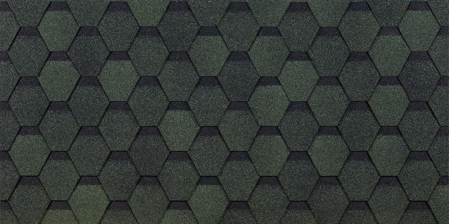 Гибкая черепица Docke EURASIA, Шестигранник, Зеленый купить в Сочи