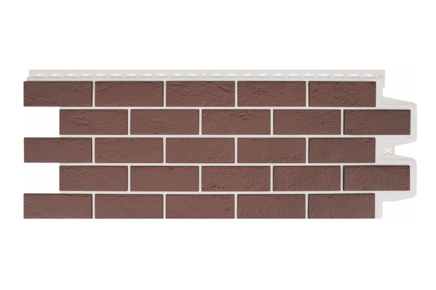 Фасадная панель Grand Line, Состаренный кирпич Design Plus, Корица (Белый шов) купить в Сочи