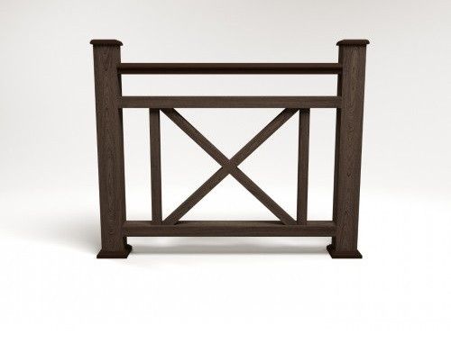 Ограждение из ДПК FG2 цвета венге купить в Сочи