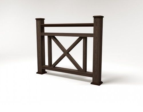 Ограждение из ДПК FG2 цвета венге купить в Сочи