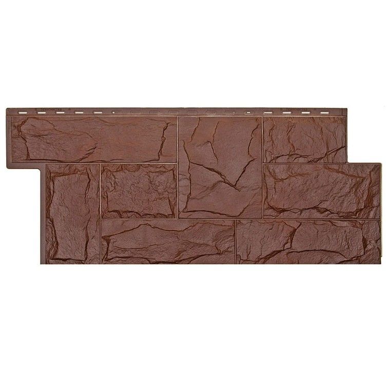 Фасадная панель T-Сайдинг, Гранит Леон Коричневый купить в Сочи