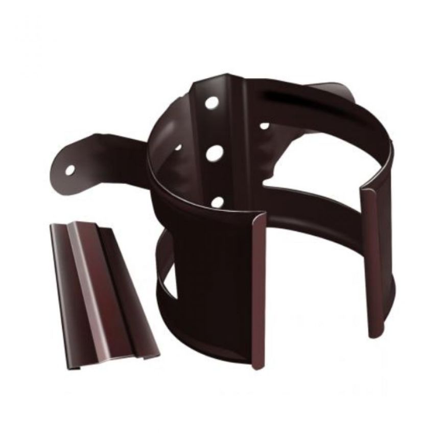 Кронштейн для трубы на деревянной основе, Grand Line, коричневый (RAL 8017) купить в Сочи