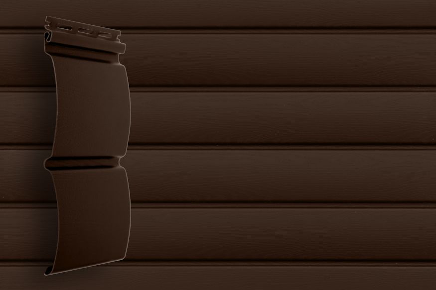 Сайдинг Grand Line, Блок-хаус D4.8 в оттенке Темный дуб купить в Сочи