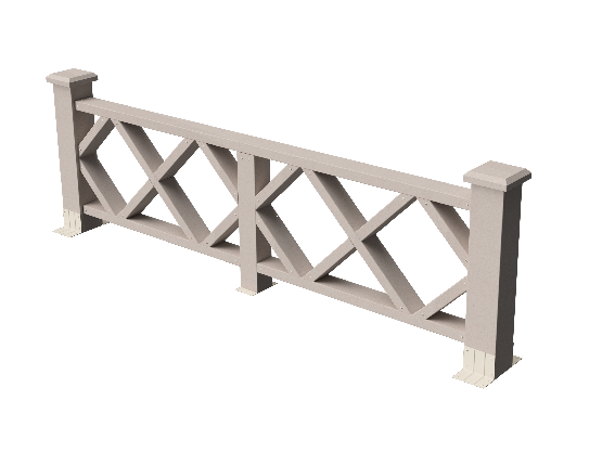 Декоративное ограждение из ДПК GRINDERDECO Миллениум, выбеленный дуб купить в Сочи