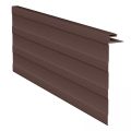 Коричневая J-фаска (ветровая, карнизная планка) для сайдинга купить в Сочи