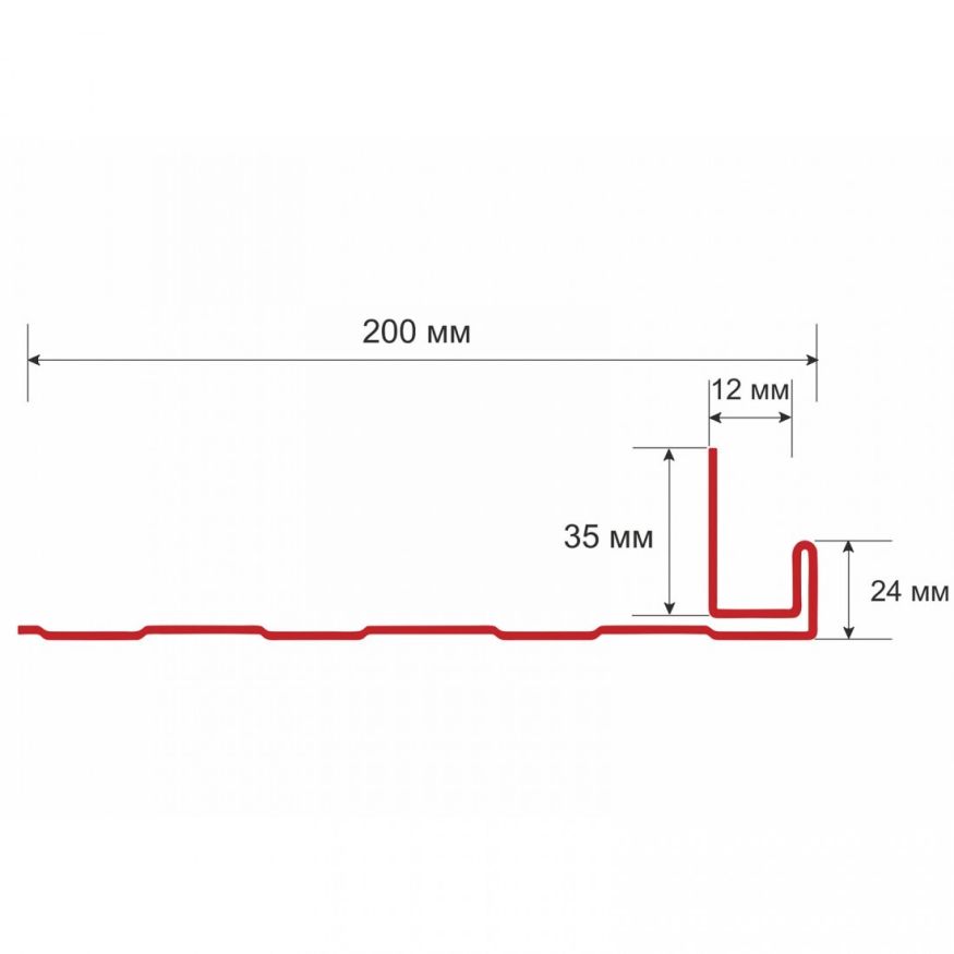 Коричневая J-фаска (ветровая, карнизная планка) для сайдинга купить в Сочи